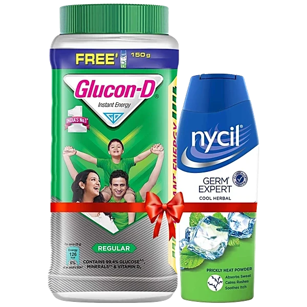 GLUCON-D REGULAR JAR 1KG+NYCIL PWDR